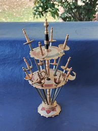 Vintage Cocktail Sword Set