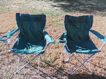 2 Folding Canvas Chairs