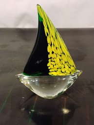 Art Glass Sail Boat
