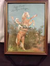 Vintage Roy Roger's And Trigger Framed Photo