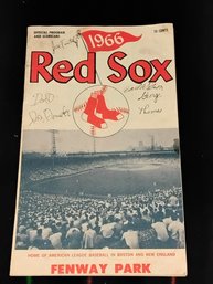 1966 Boston Red Sox Game Program With Signatures