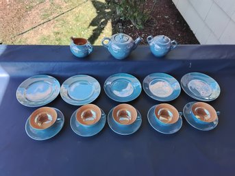 20 Piece Japanese Lusterware Tea Set