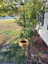 Vintage Hanging Brass Pot