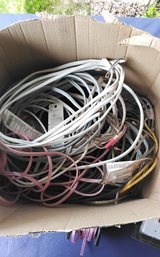 Box Of Mixed Wire, Cable, Connectors Etc