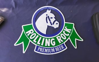 Rolling Rock Hanging Tin Sign