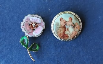 2 Women's Brooches