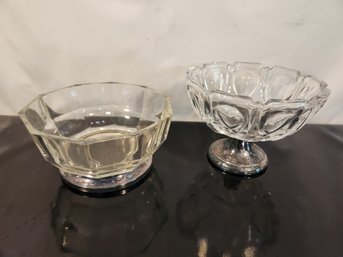 2 Vintage Silver-Plated Candy Bowls