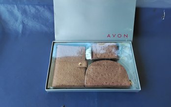 Never Used Ostrich-Look Wallet Gift Set