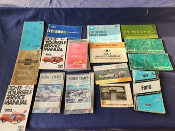 1950s And 1970s Automobile Owners Manuals