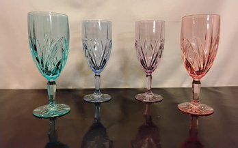 4 Waterford Crystal Pastel Water Glasses