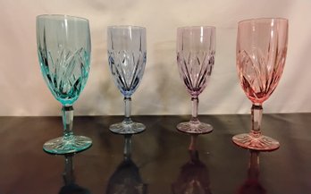 4 Waterford Crystal Pastel Water Glasses