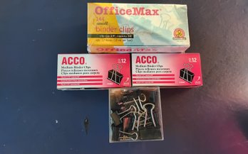 4 Brand New Boxes Of Binder Clips