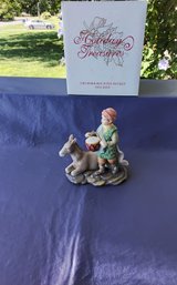 Drummer Boy And Donkey Ceramic Figurine