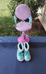Toy Doll Barber Chair A Disney Girl's Boots