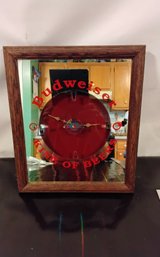 Mirrored Budweiser Clock
