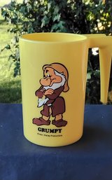 Vintage Yellow Grumpy Plastic Mug