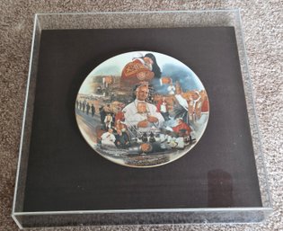 Encased 'The Pilgrim Of Peace' Tribute To Pope Paul VI Collectors Plate
