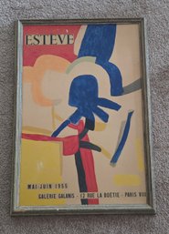 Framed Board Exhibition Advertisement - Maurice Esteve