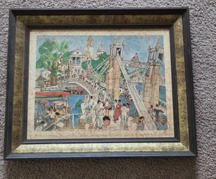 Framed Frank Mcmahon 'signapore'