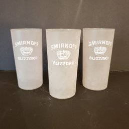 Trio Of Smirnoff Blizzard Glasses