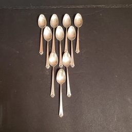 Ten Pieces, Sterling Silver Spoons By Royal Crest - Castle Rose