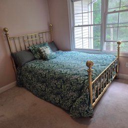 Brass Headboard & Footboard  W/metal Frame