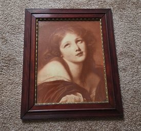 Framed Art Print Of A Lady