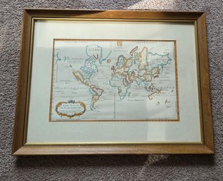 Framed Print Of An Old Map