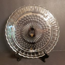 Vintage Glass Cake Plate Platter