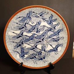TOYO Japan Geese In Flight Charger Plate