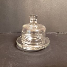 Small Lidded Glass Butter Dish