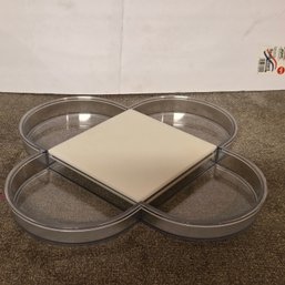 Dansk Mid Century 5 Section Gunnar Cyren Clear Tray