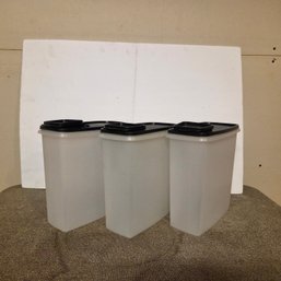 Trio Of Tupperware Cereal Containers
