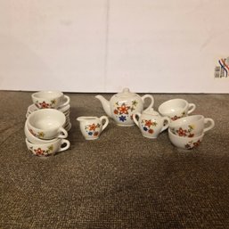 Miniature Tea Set With Flowers Japan