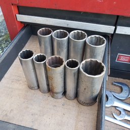 Lot Of Deep Sockets 3-1/4' Vintage