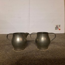 Pewter Sugar & Creamer
