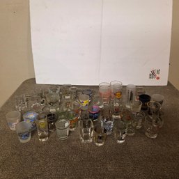 Large Assortment Of Shot Glasses