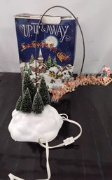 Up Up Away Flying Rotating Santa And Sleigh