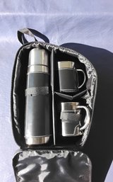 Never Used Stainless Steel Thermos Set With Case