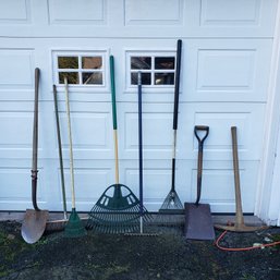 Assorted Yard Tools Including A Pick Axe