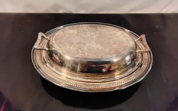 Vintage Silver Plated Lidded Serving Dish