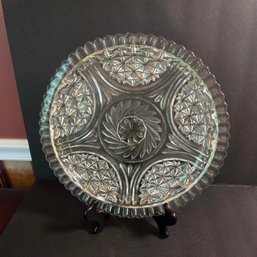 Vintage Anchor Hocking 'stars & Bars' Cake Plate Serving Platter