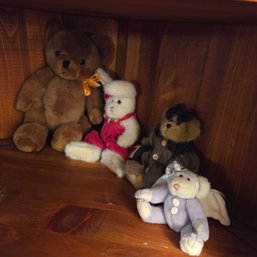 Assorted Decorative Plush Bears