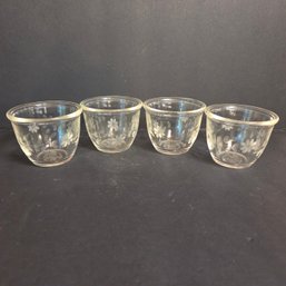 Etched Pyrex Custard Cups