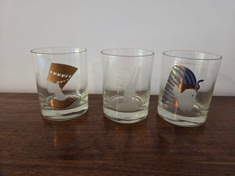 Egyptian Themed Highball Glasses
