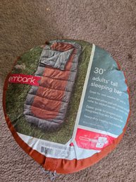 Embark Adult Tall Sleeping Bag-orange