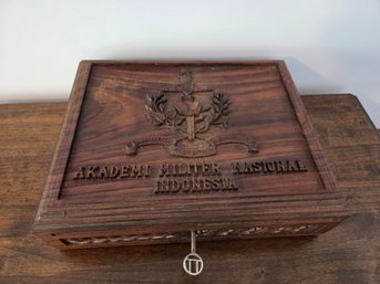 Akademi Militer Nasional Indonesia Wooden Lined Box