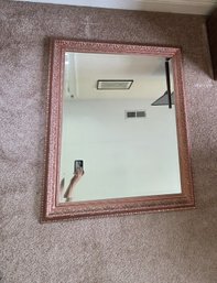 Copper Tone Framed Mirror