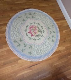 Round Floral Area Rug