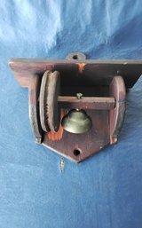 Vintage Wooden Wall Mounted Dinner Bell